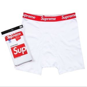 Supreme Hanes Boxer Briefs Box Logo 4 Pack Medium